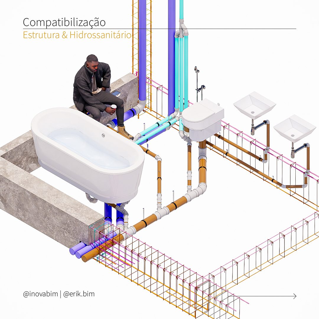 COMPATIBILIZAÇÃO ESTRUTURAL E HIDROSSANITÁRIA | REVIT + ENSCAPE